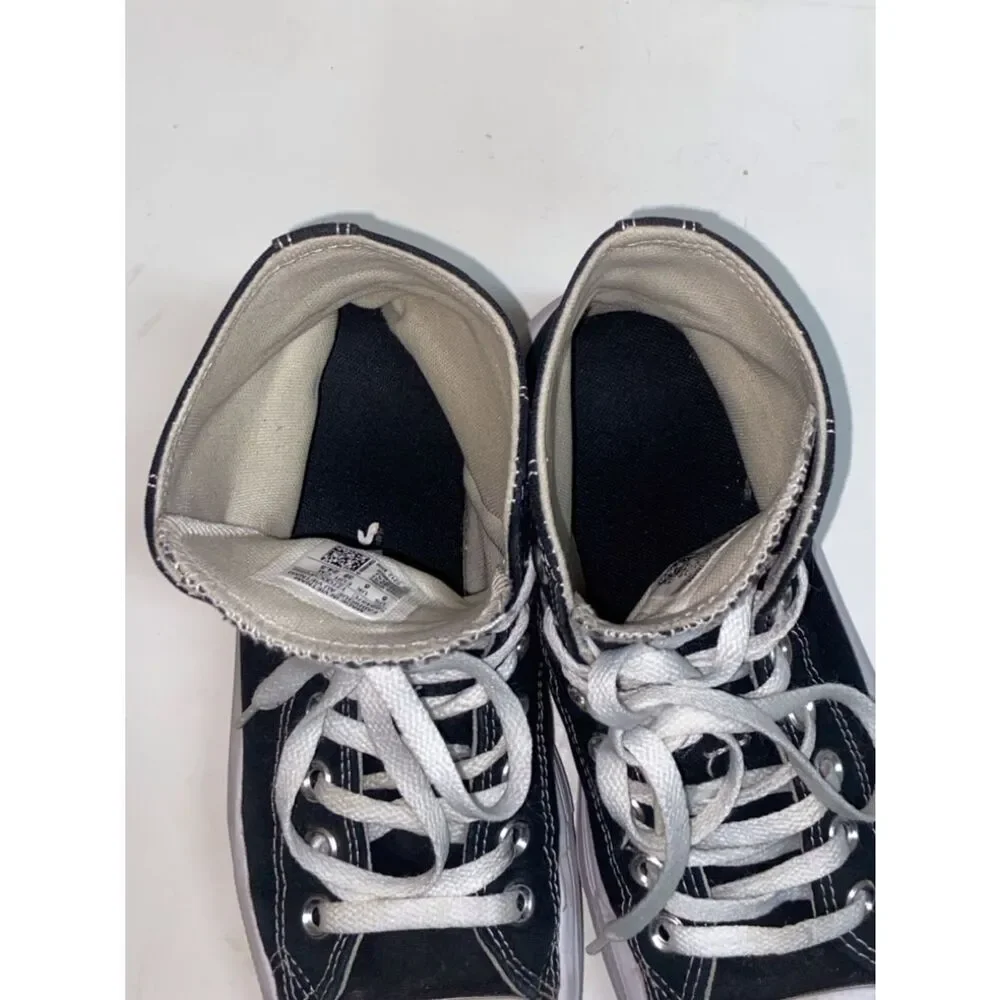 Converse Black and White Women’s Platforms High-Top Sneakers - All Star Move